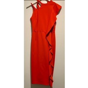 Orange top shop dress